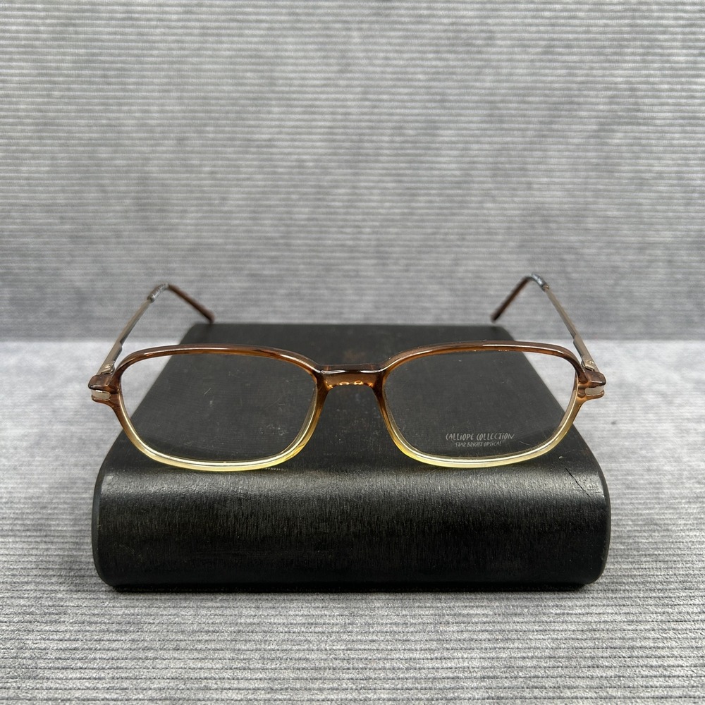 Calliope Collection Zapata Brown Fade Gold Y2k Eyeglass Frames 54-17-140